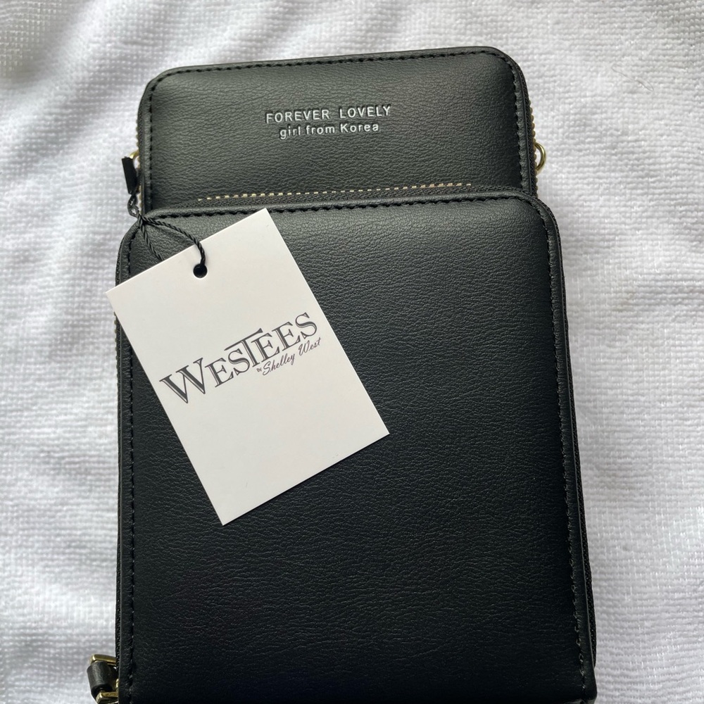 Black Leather Crossbody Bag